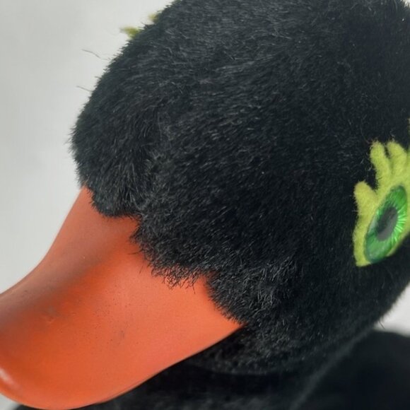 Vintage Rushton Rubber Faced Black Duck Goose Swan Plush Stuffed Animal Toy - Picture 4 of 11